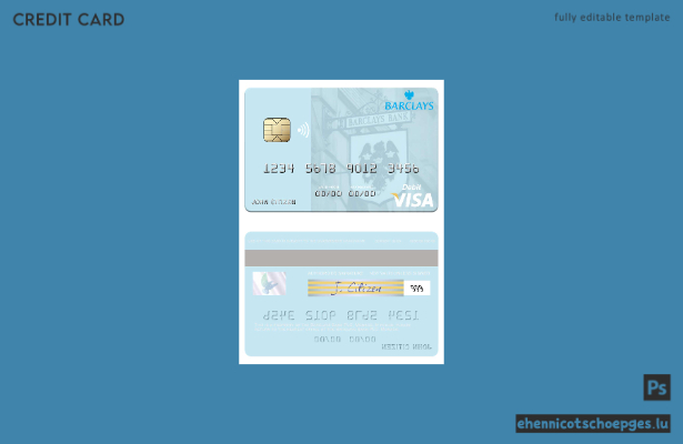 Beispielvorschau der Visa-Debitkarte der Barclays Bank Monaco (Monaco)
